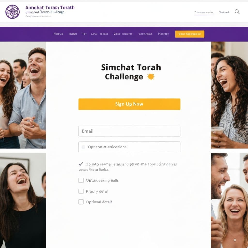 Sign Up to Simchat Torah Challenge page