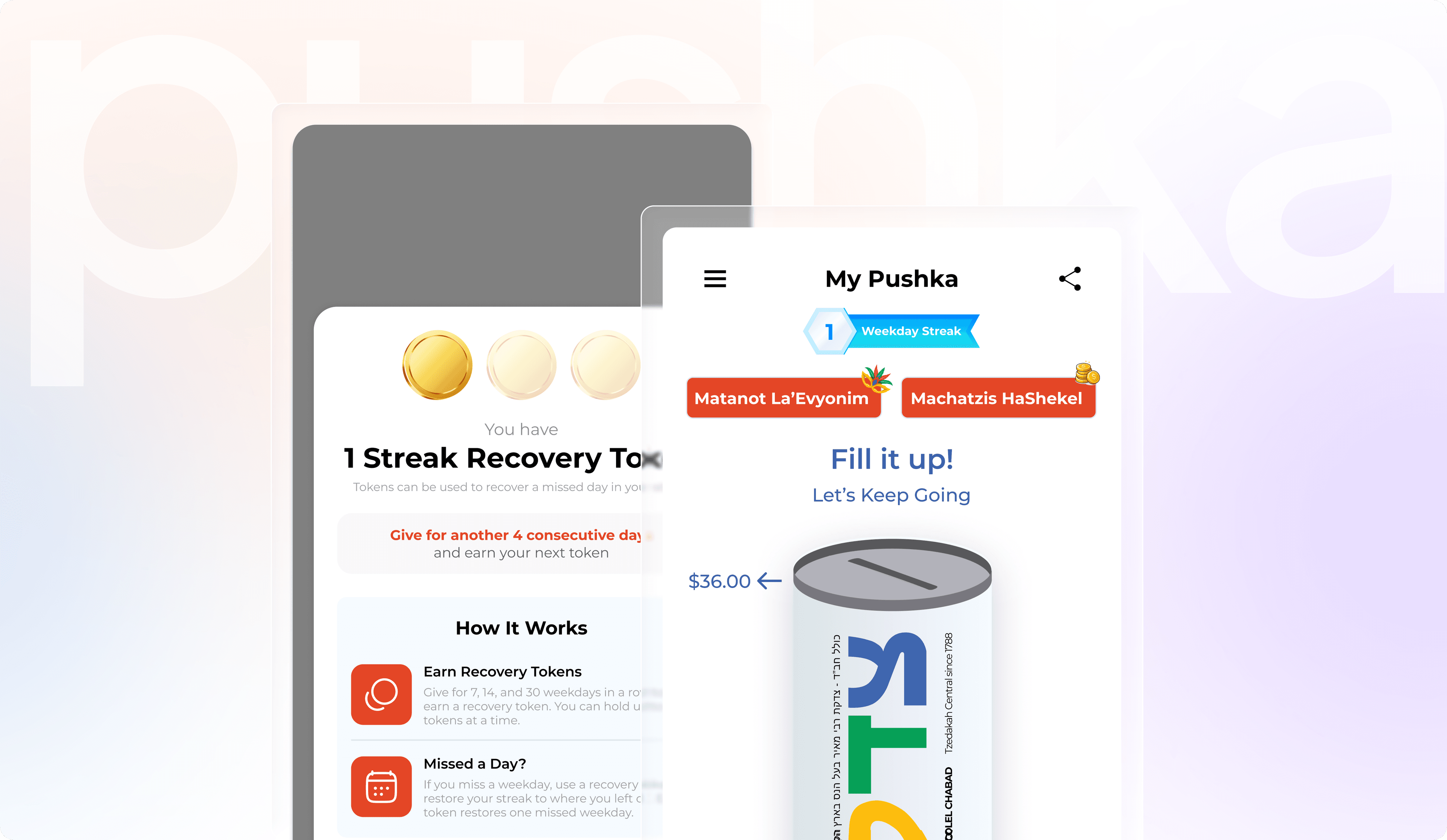 Pushka App - Streak Recovery Tokens, How It Works, and Holiday badges