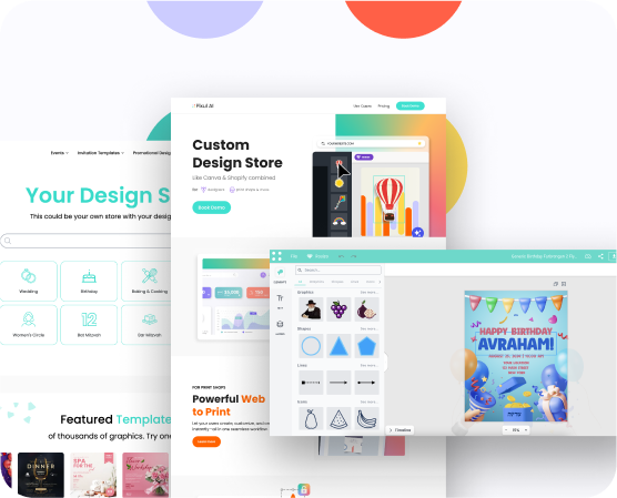 Pixul AI Interface showing custom design store and tools