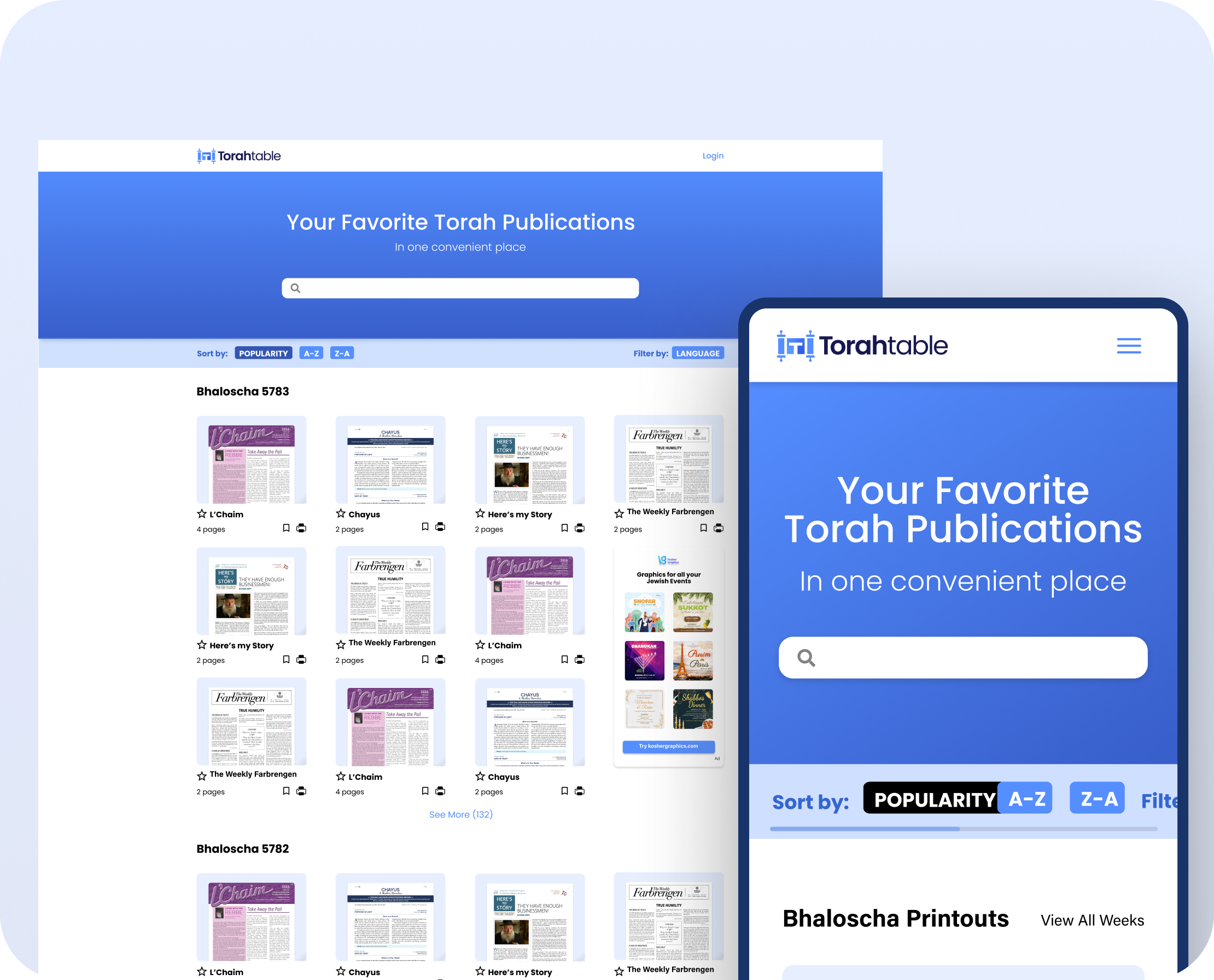 Torah Table Showcase