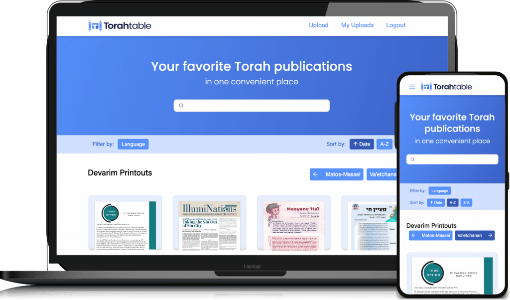 Torah Table Showcase